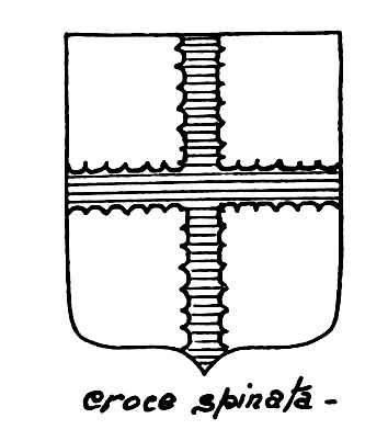 Image of the heraldic term: Croce spinata